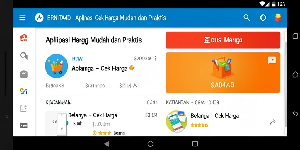 Tampilan antarmuka ERNITA4D untuk cek harga produk.