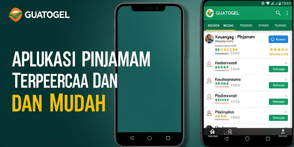 Antarmuka GUATOGEL yang sederhana dan informatif untuk pengajuan pinjaman.