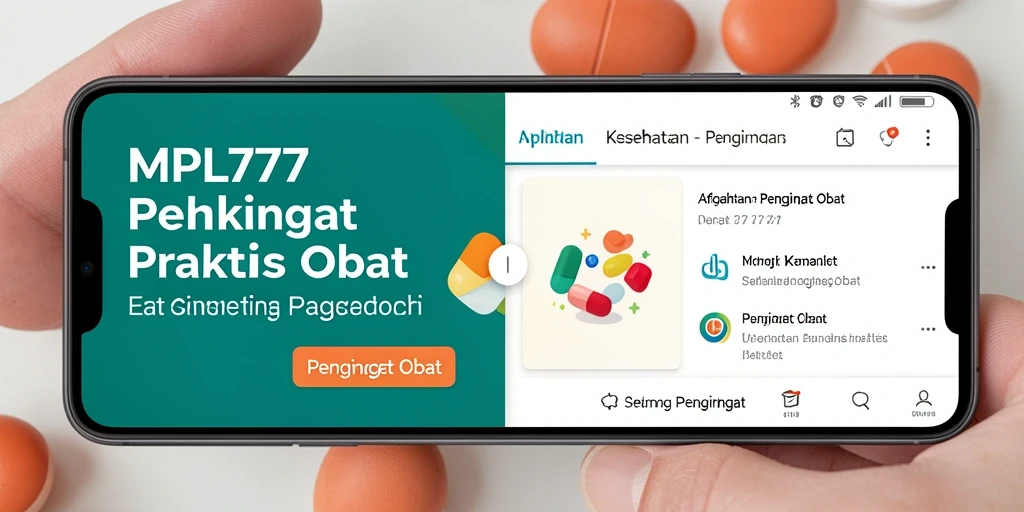 Tampilan antarmuka MPL777 dengan fitur Pengingat Obat yang intuitif.