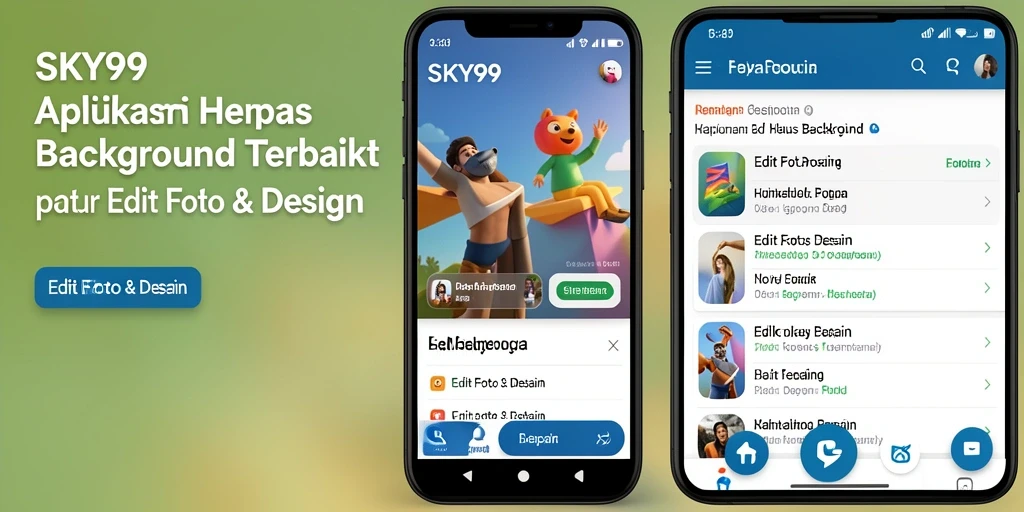 Antarmuka user-friendly aplikasi SKY99 saat menghapus background foto.
