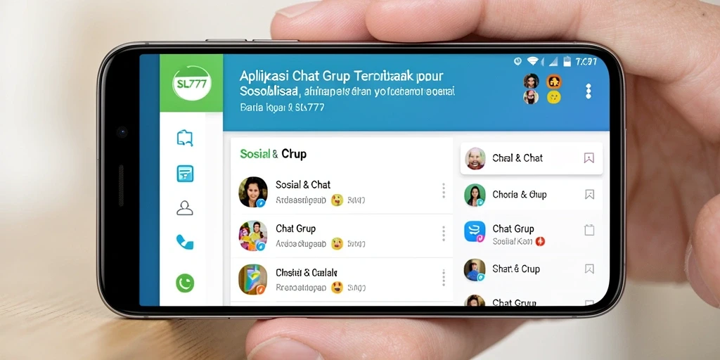 Antarmuka <strong>SL777</strong> yang menarik untuk chat grup dengan berbagai fitur interaktif.