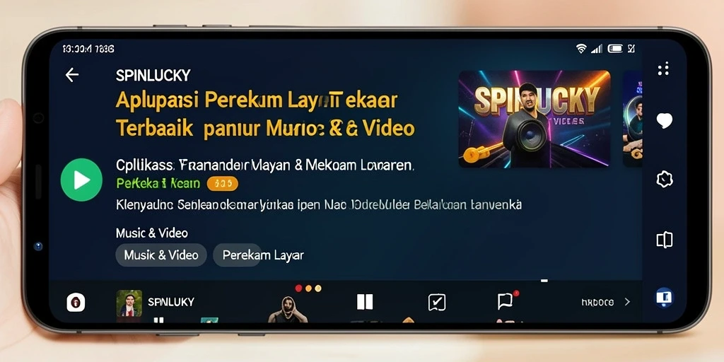 Antarmuka pengguna SPINLUCKY yang sederhana dan efisien.