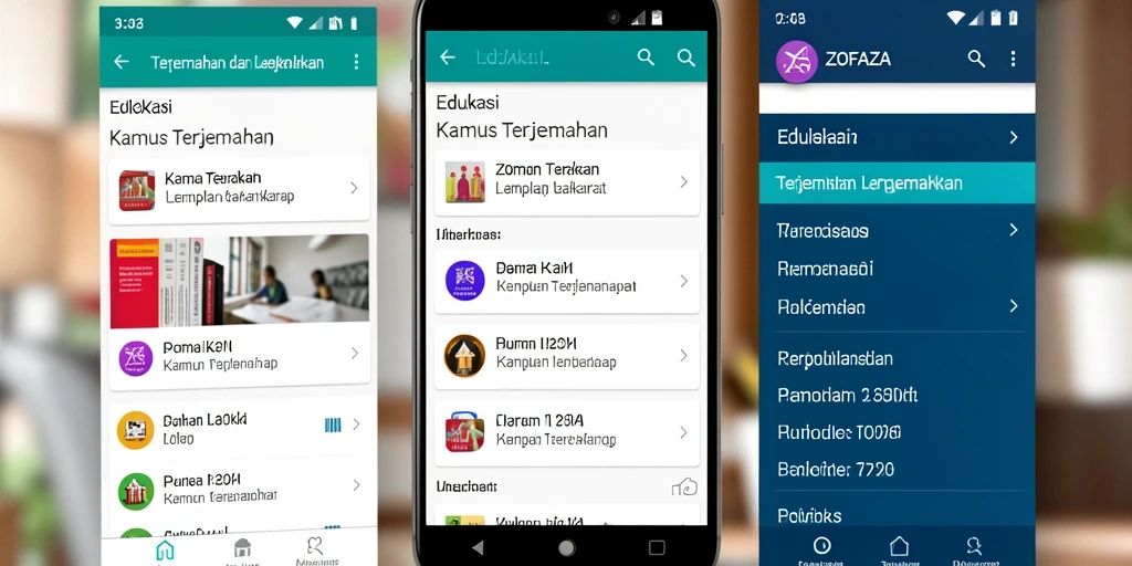 Antarmuka ZOFAZA yang sederhana dan mudah dinavigasi.