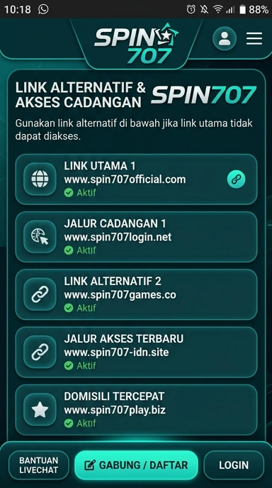 Link Alternatif Spin707 untuk Pengguna Android Indonesia