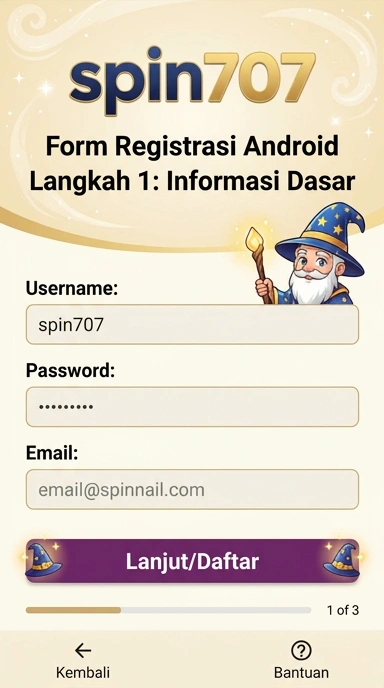 Cara Membuat Akun Baru spin707 untuk Pengguna Android